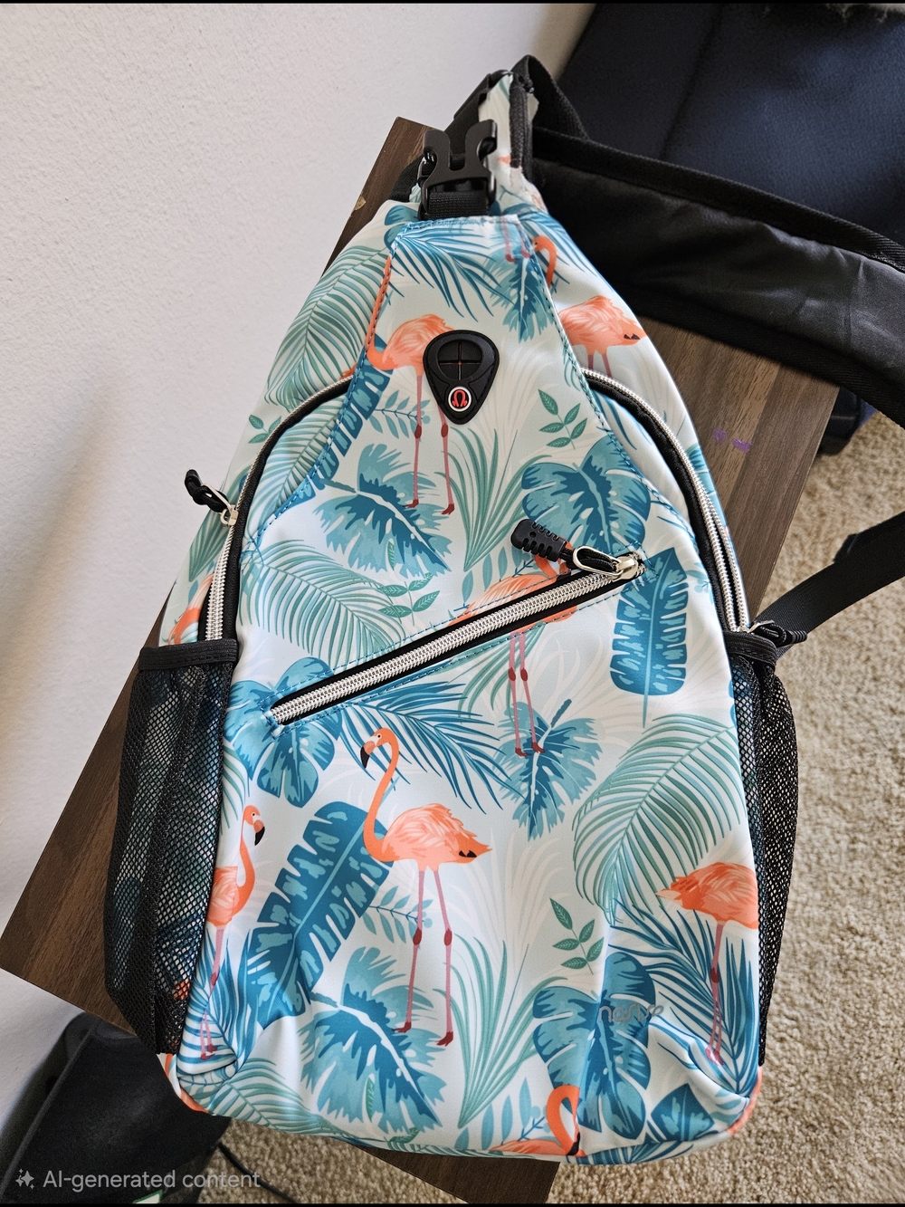 MOSISO Mini Sling Backpack,Small Hiking Daypack Pattern Travel Outdoor Sports Ba